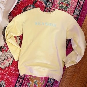 Seaside Pale Yellow Crewneck Sweatshirt